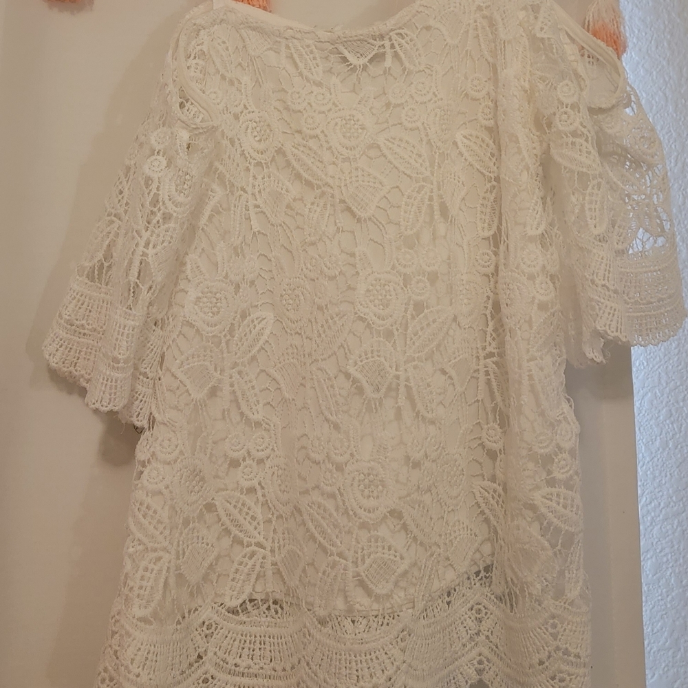 White lace blouse